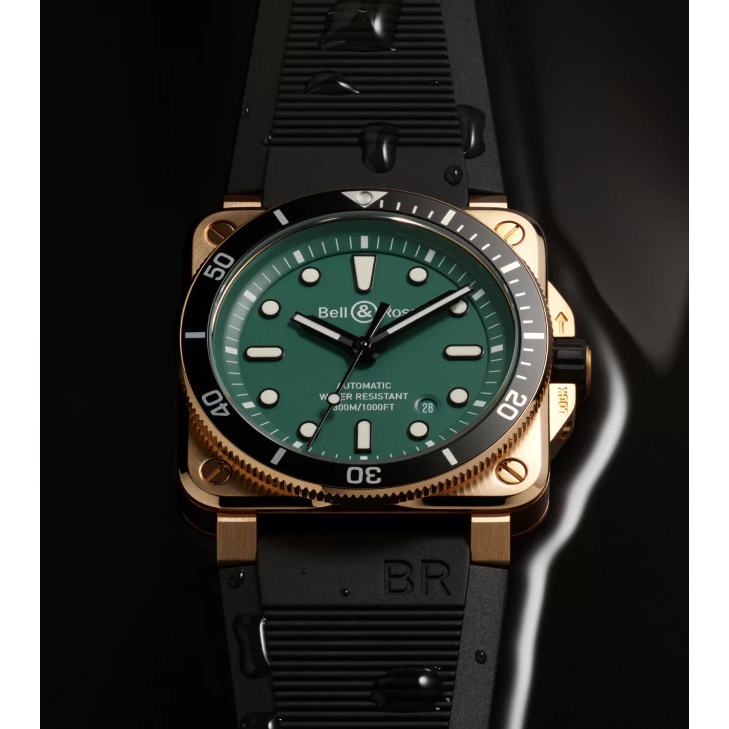 BR 03-92 Diver Black & Green Bronze