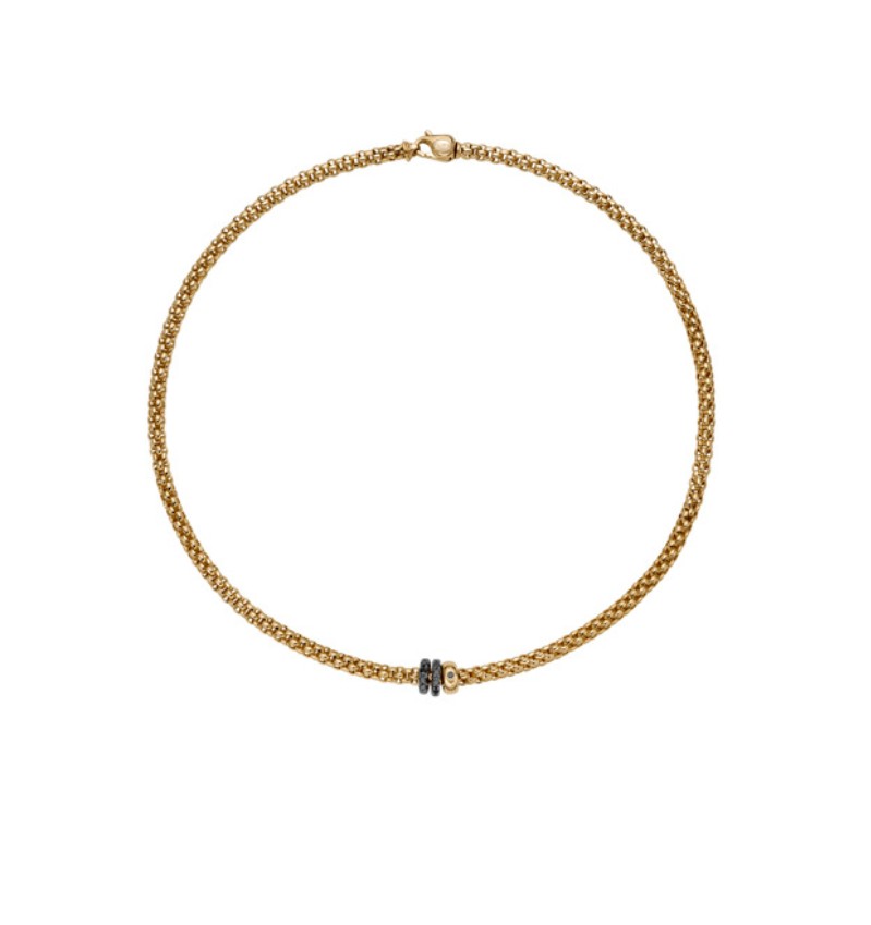 Solo Collier mit schwarzen Brillanten