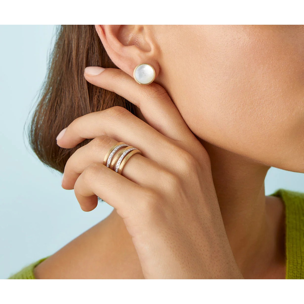 Mehrreihiger Ring mit Diamanten