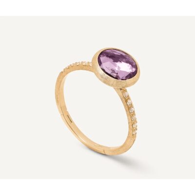 Ring mit Edelstein und Brillanten