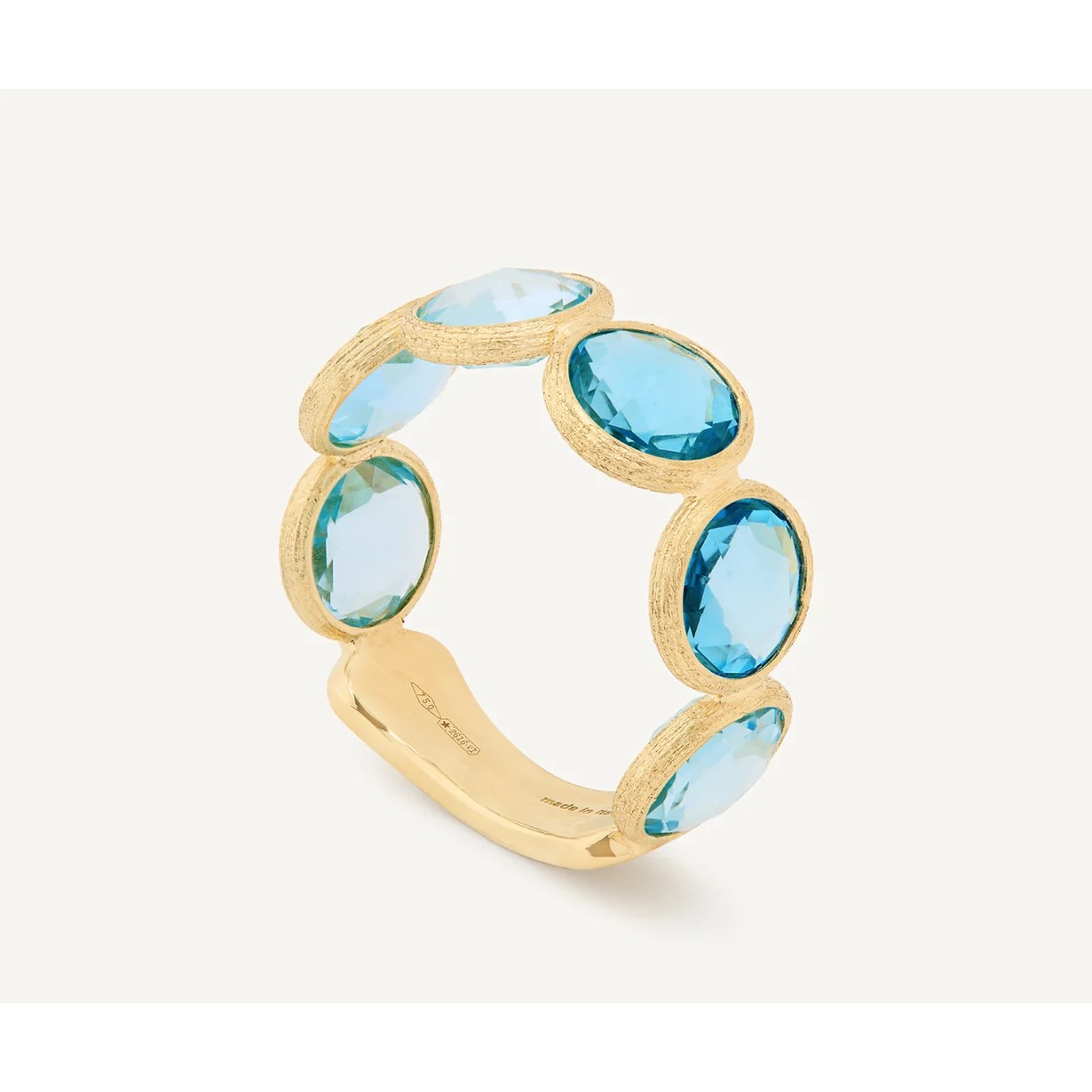 Bandring aus Gelbgold mit Topasen