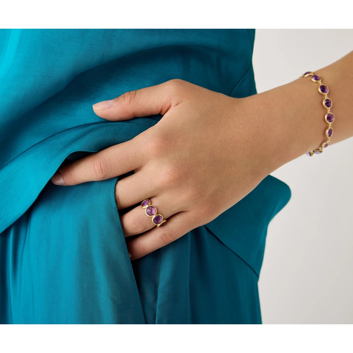 Bandring mit Amethysten