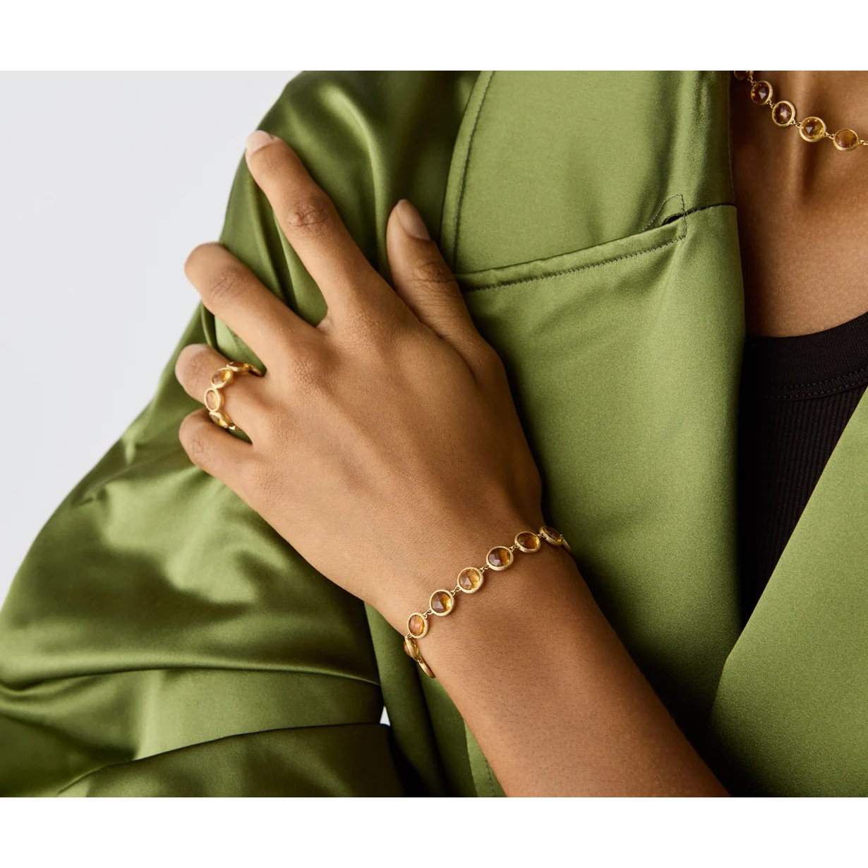 Armband mit gelben Quarzen
